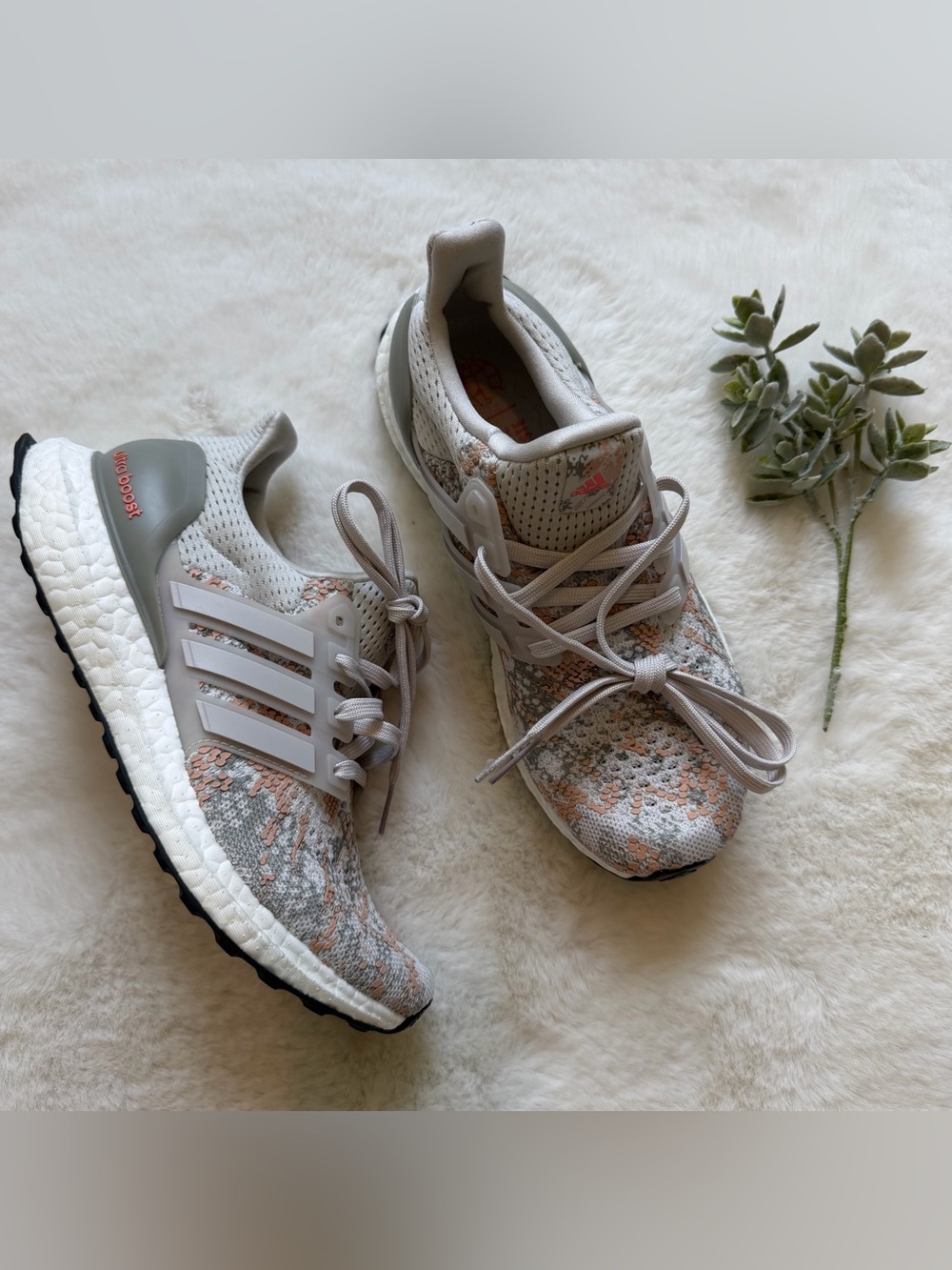 Adidas | EUC - Ultraboost 1.0 - Size 6 - Grey/Coral Fusion